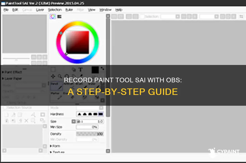 how to record paint tool sai with obs