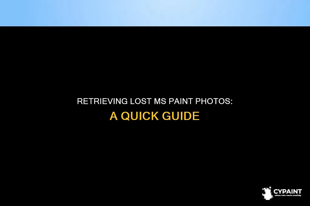 how to recover a non saved ms paint photo