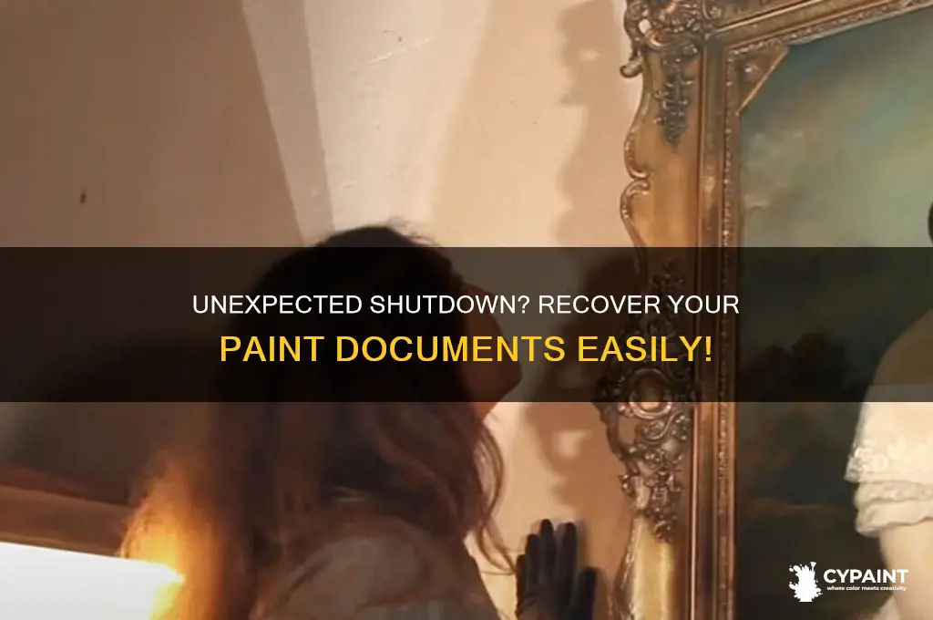 how to recover paint document when computer shuts down