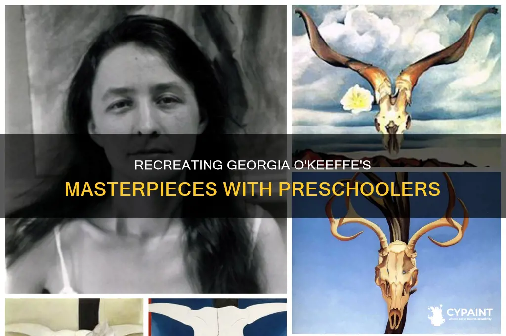 how to recreate famous paintings georgia o keefe preschool