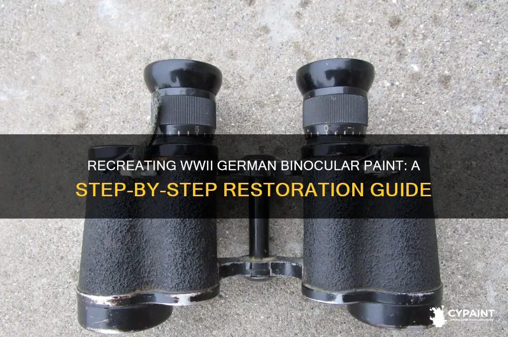 how to recreate wwii german binolular paint