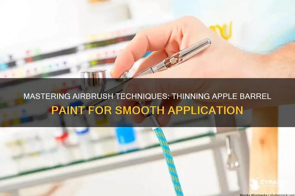 how to reduce apple barrell paint for airbrushes