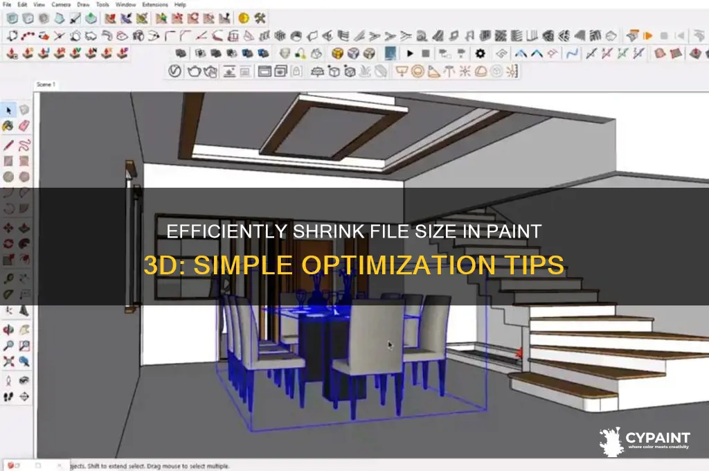 how to reduce file size in paint 3d