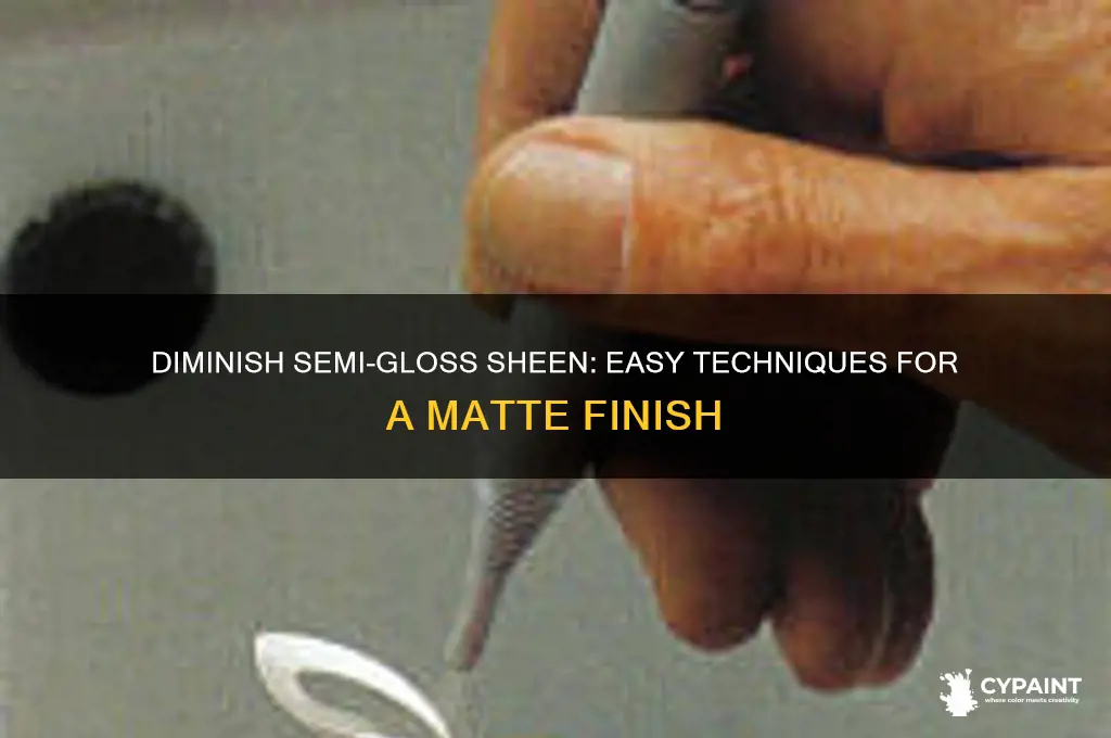 how to reduce sheen of semi gloss paint