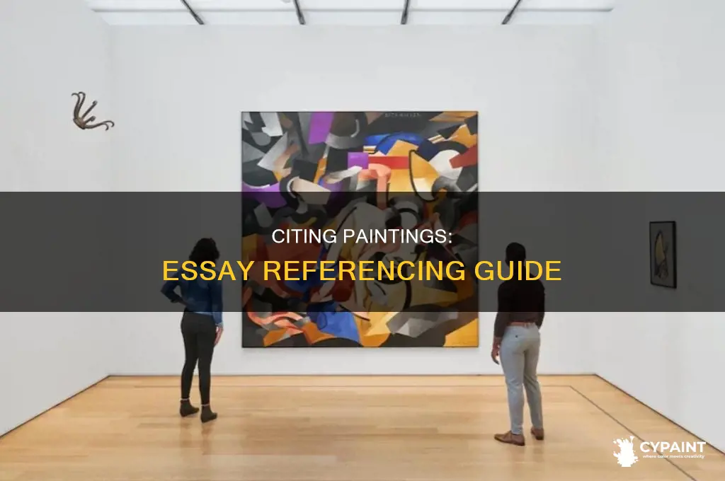how to refer to a painting in an essay