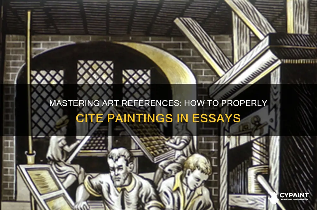 how to refer to paintings in an essay