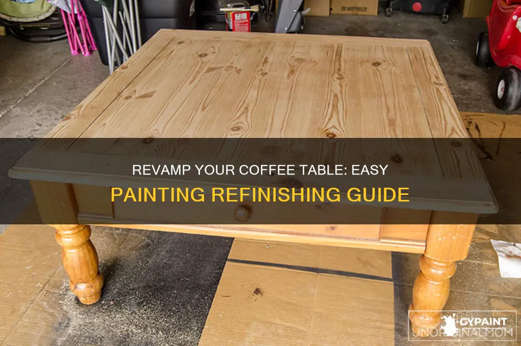 how to refinish a coffee table with paint