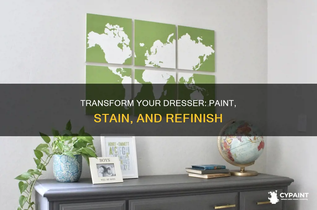 how to refinish a dresser both stain and paint