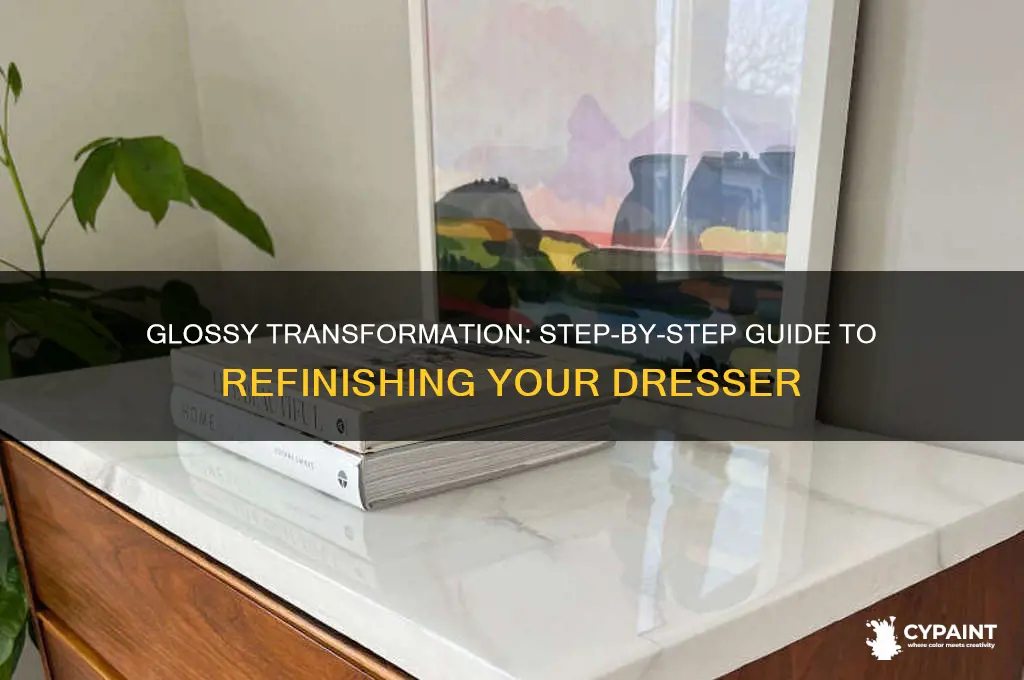 how to refinish a dresser glossy paint