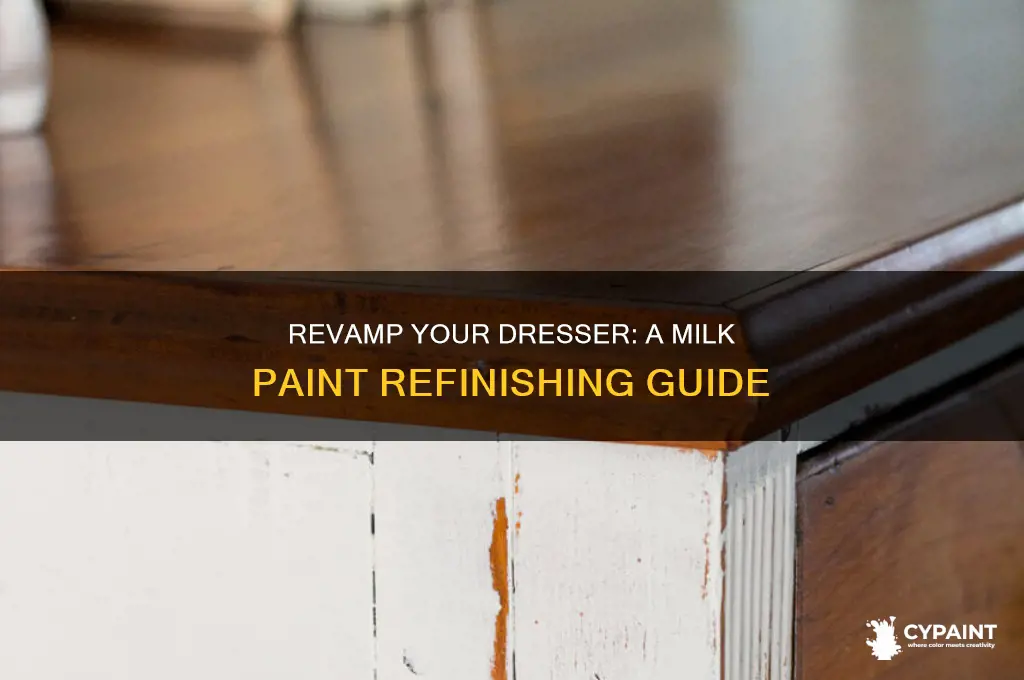 how to refinish a dresser with milk paint