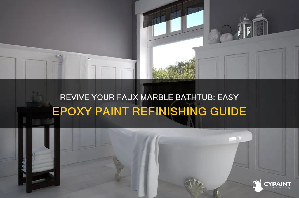 how to refinish a faux marble bathtub with epoxy paint