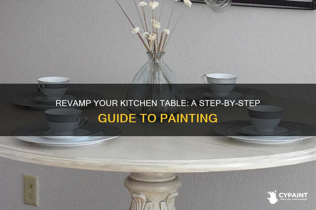 how to refinish a kitchen table with paint