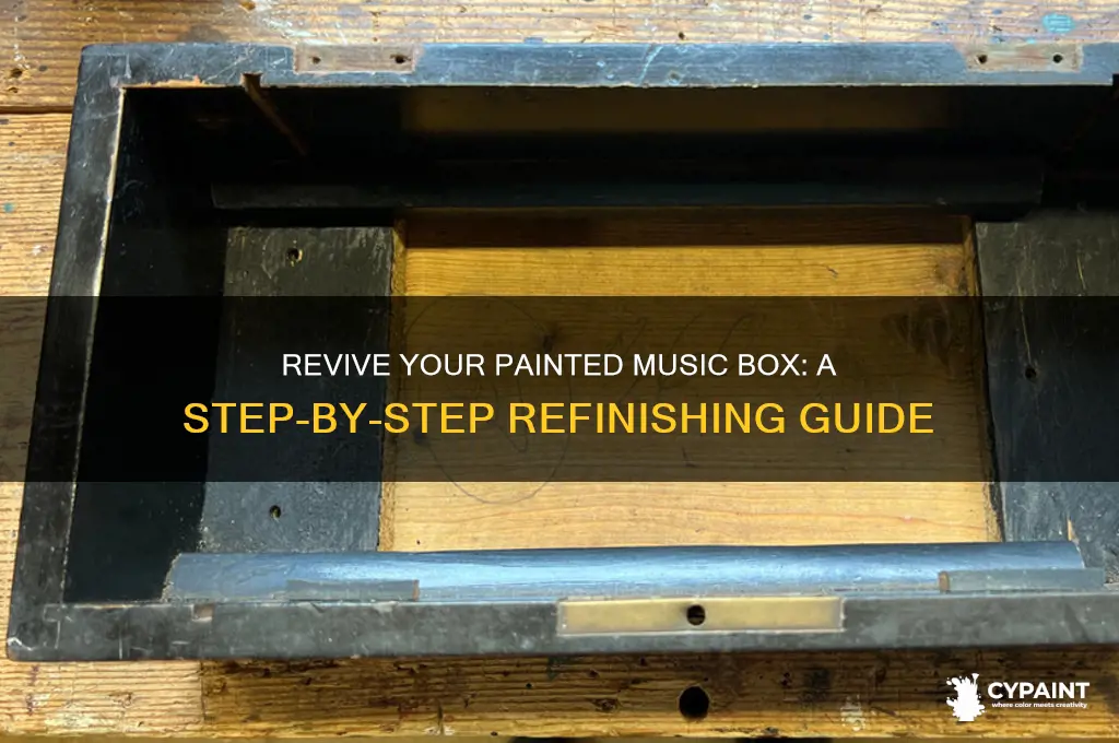 how to refinish a painted music box