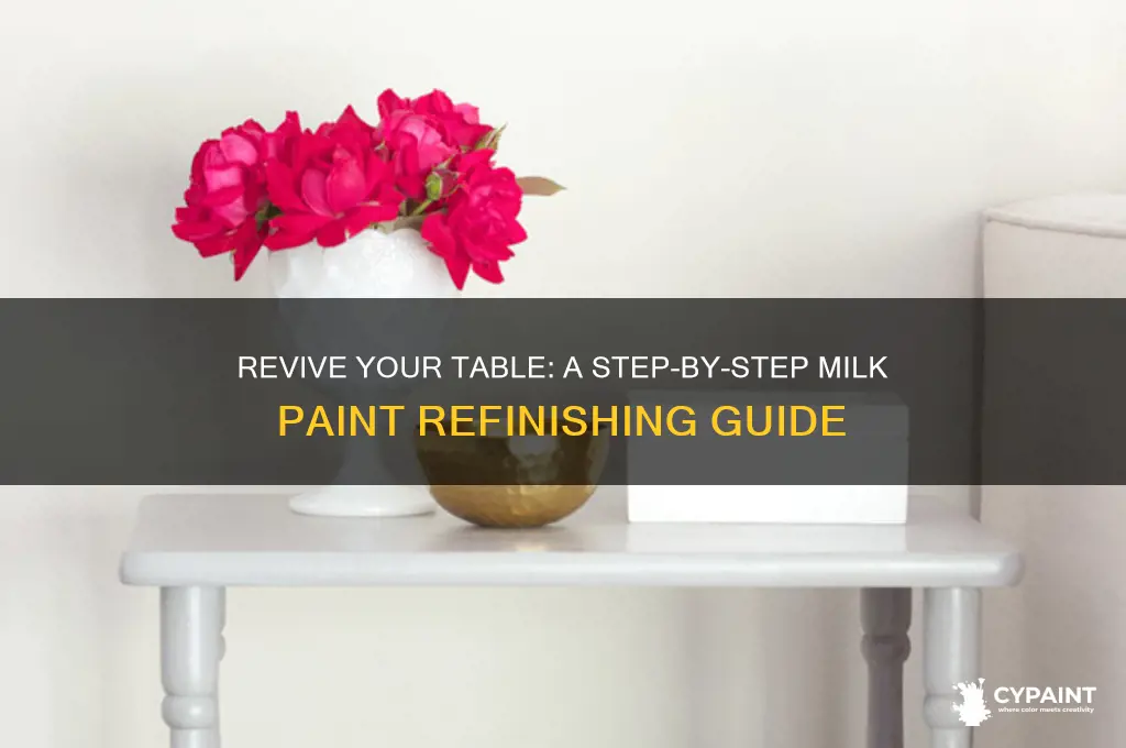 how to refinish a table with milk paint