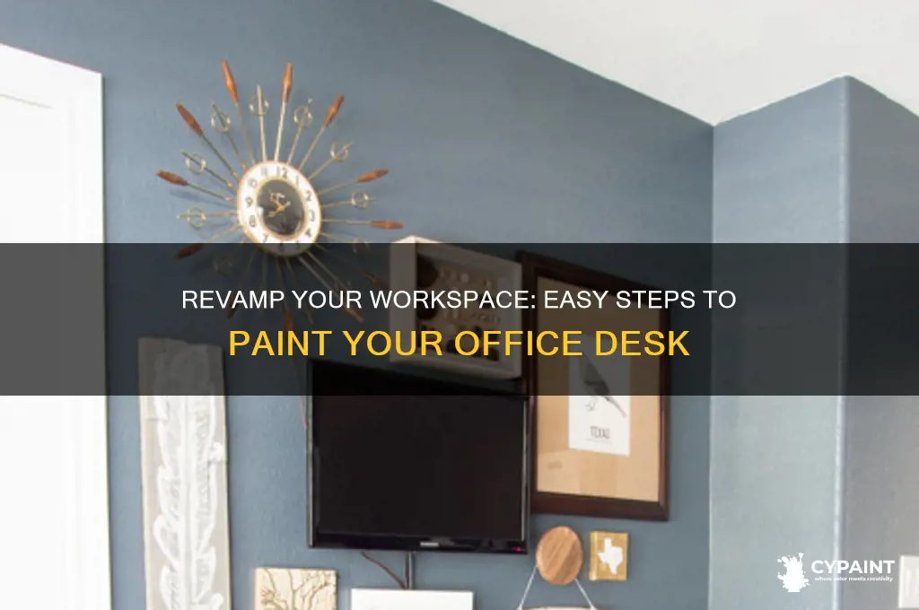 how to refinish an office desk with paint
