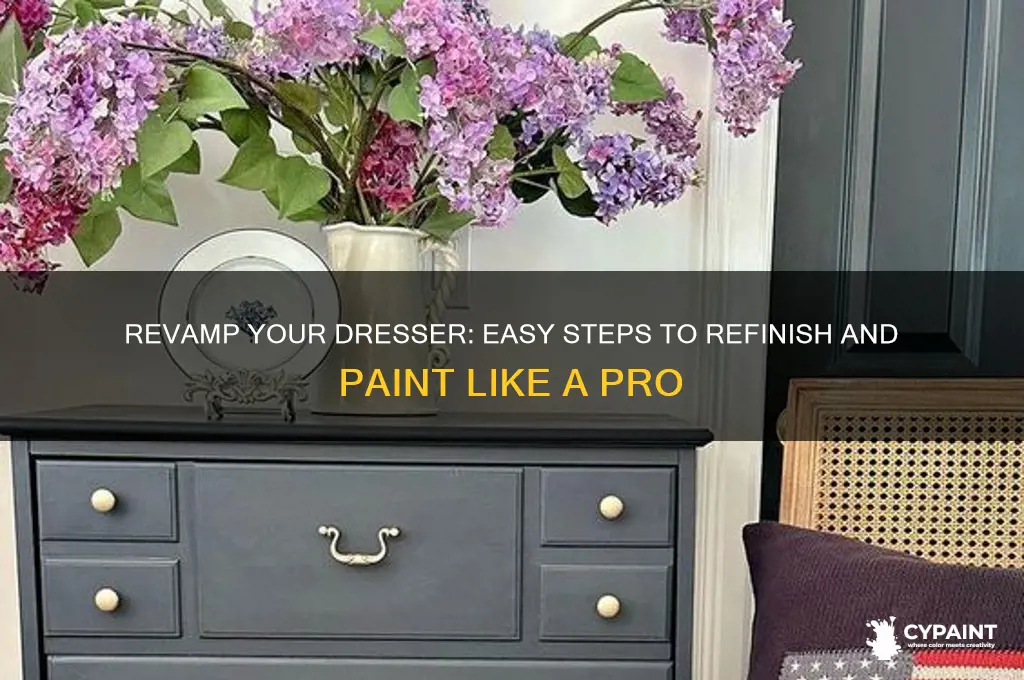 how to refinish and paint a dresser