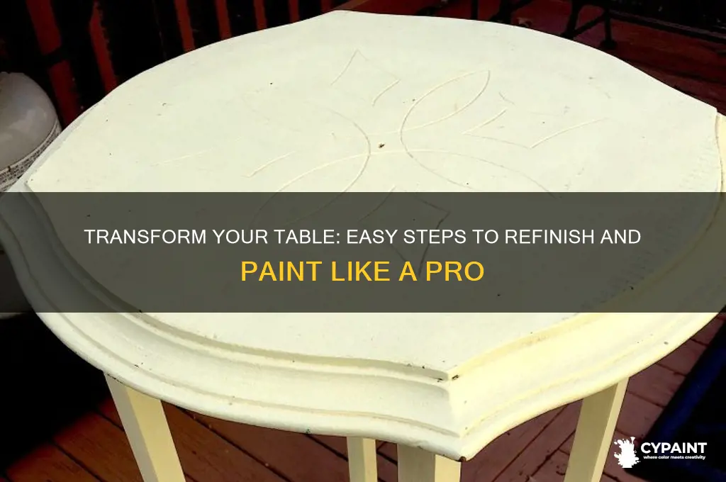 how to refinish and paint a table