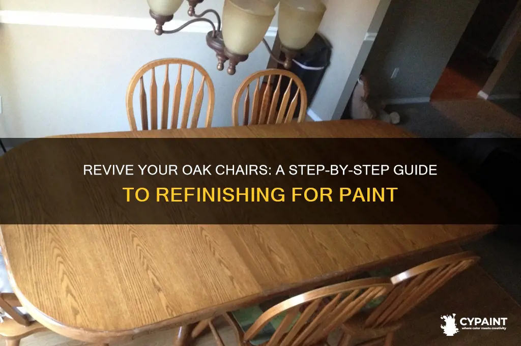 how to refinish oak chairs for paint