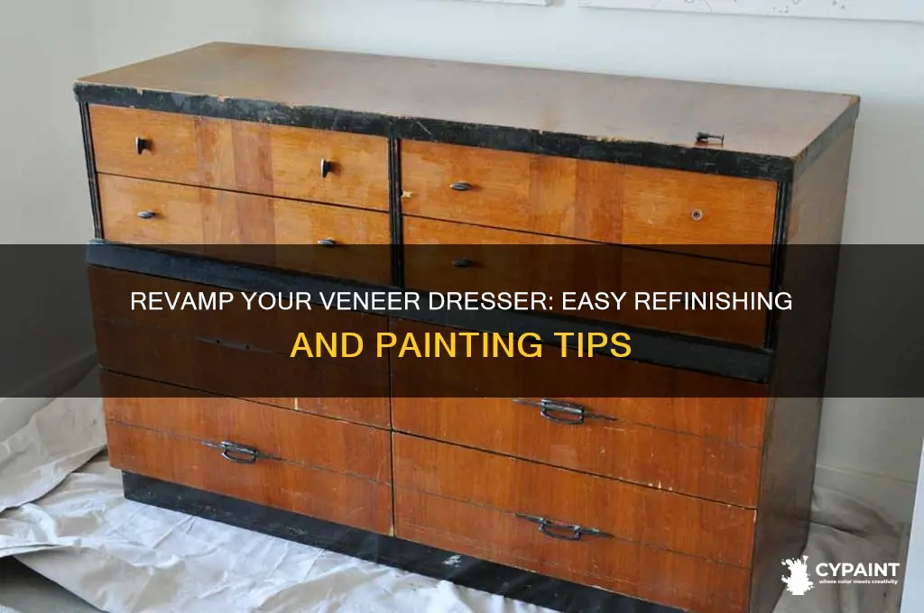 how to refinish or paint a veneer dresser