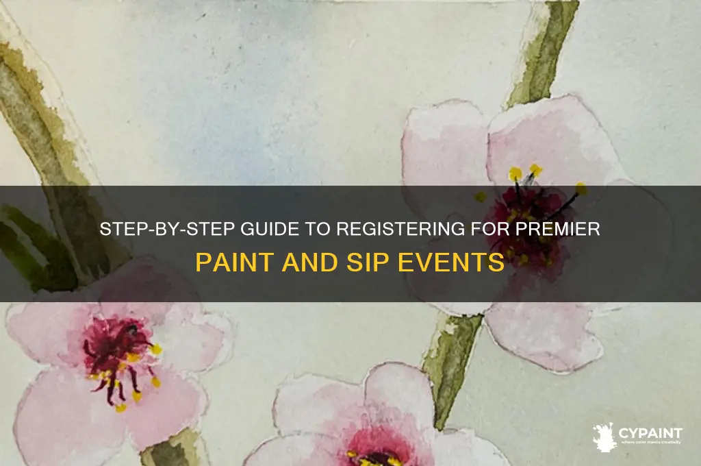 how to register at premier paint and sip
