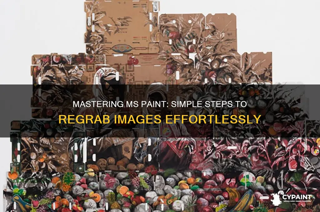 how to regrab image on ms paint
