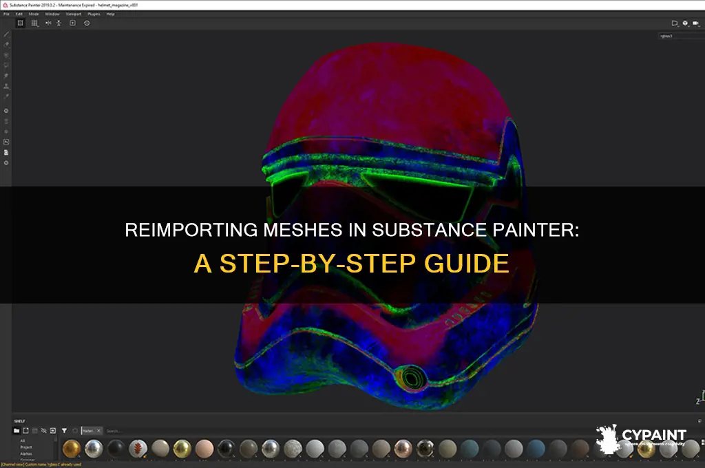 how to reimport mesh in substance painter import
