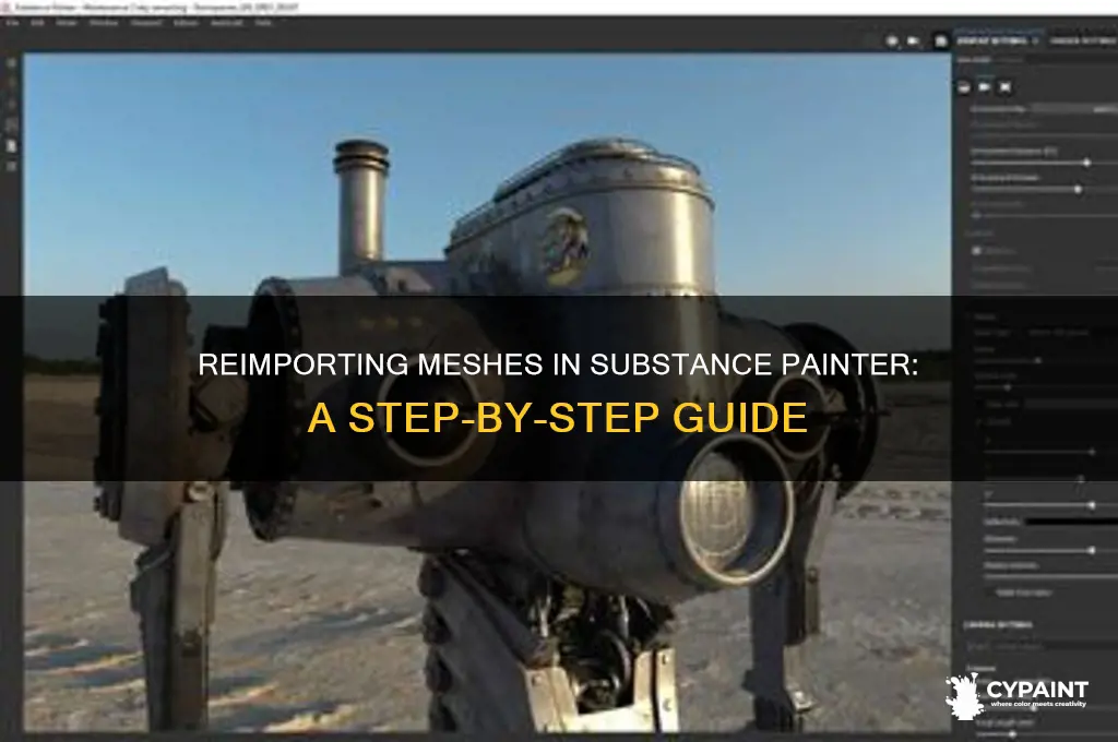how to reimport mesh in substance painter