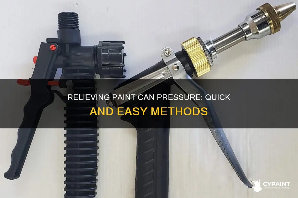 how to releave the pressure in a paint can