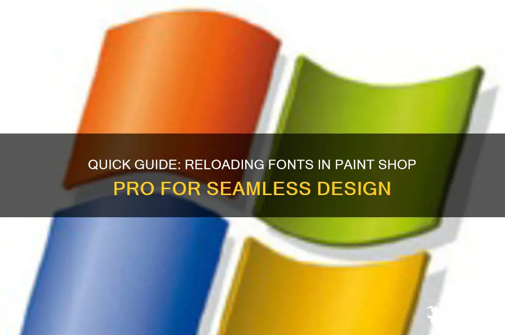 how to reload fonts in paint shop pro