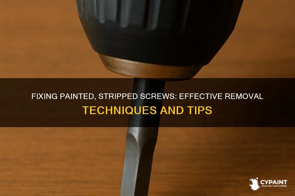 how to remmove screws that are painted over and stripped