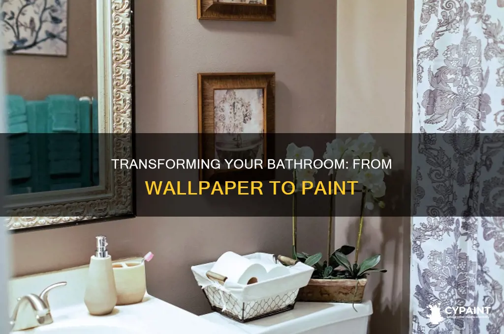 how to remodel a bathroom from wallpaper to paint