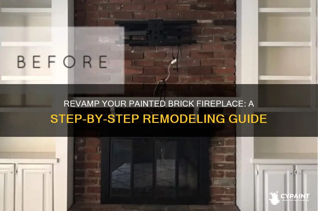 how to remodel a painted brick fireplace