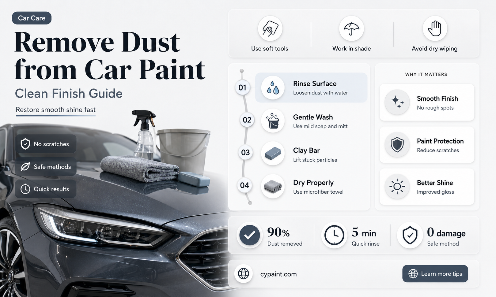 can you buff out dust in a paint job