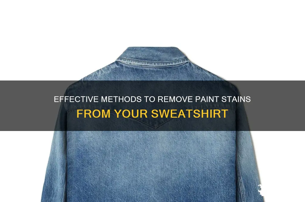 how to removee paint from a sweatshirt