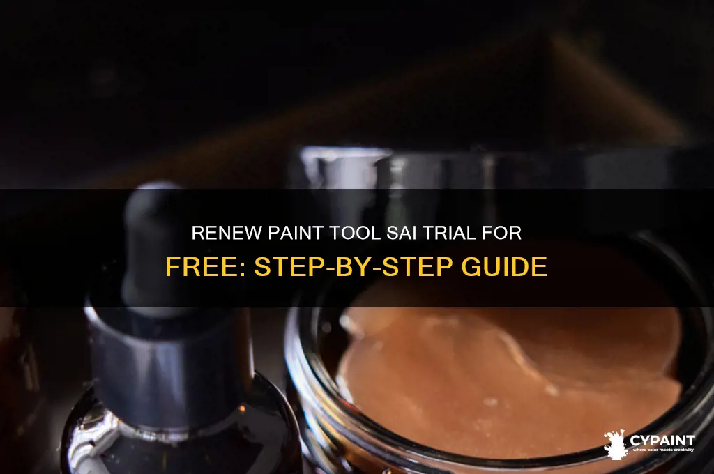 how to renew free paint tool sai trial
