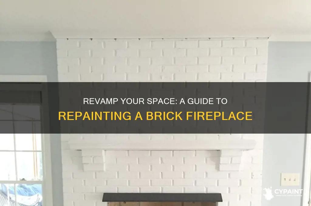 how to repaint a painted brick fireplace