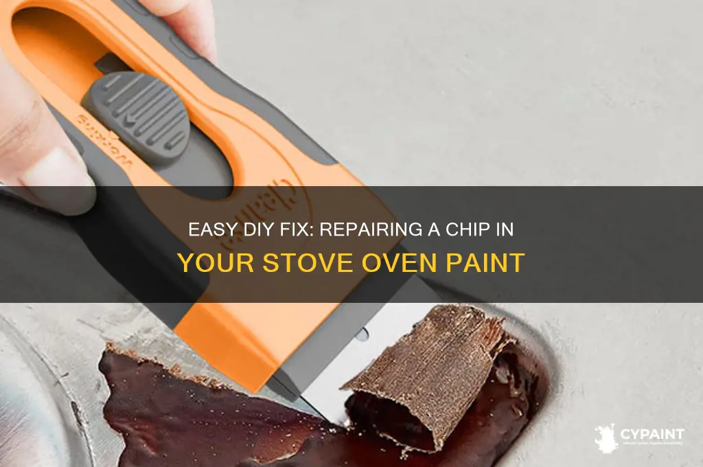how to repair a chip in paint on stove oven