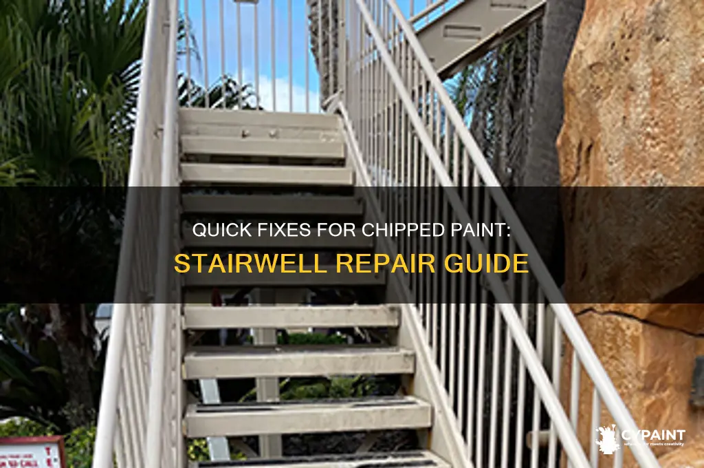 how to repair chipped paint from stairwell