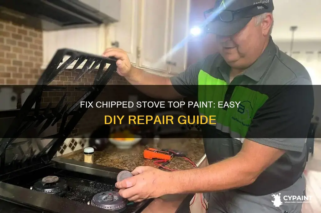 how to repair chipped paint on stove top