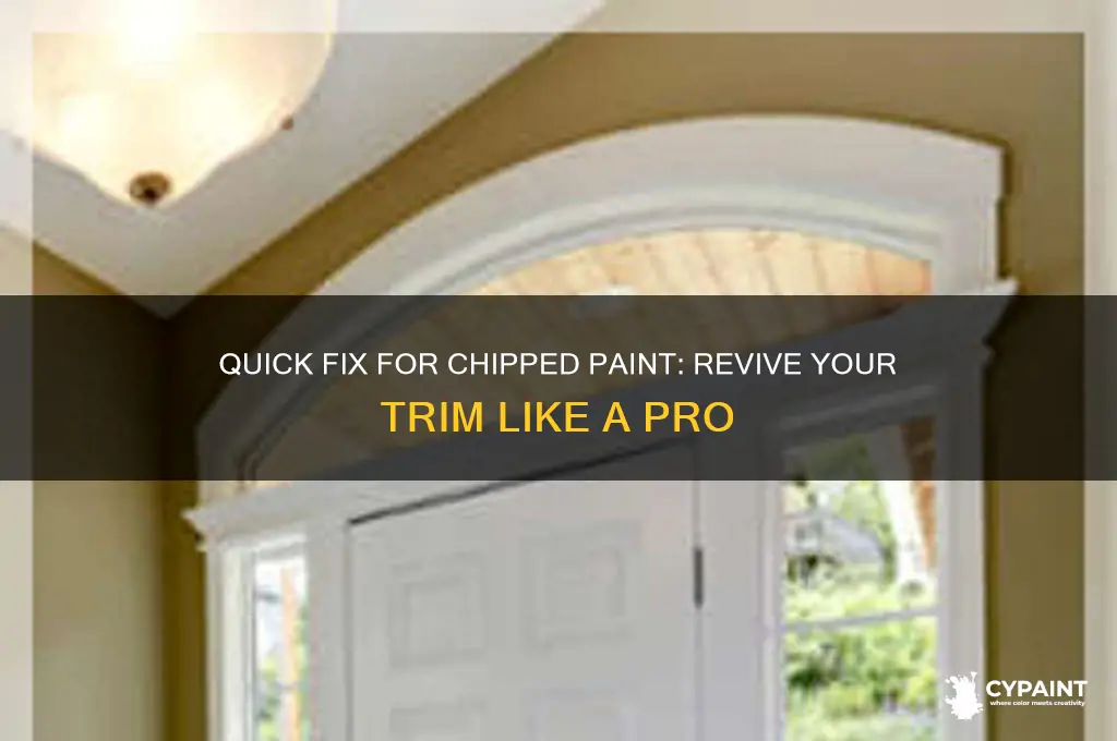 how to repair chipped paint on trim