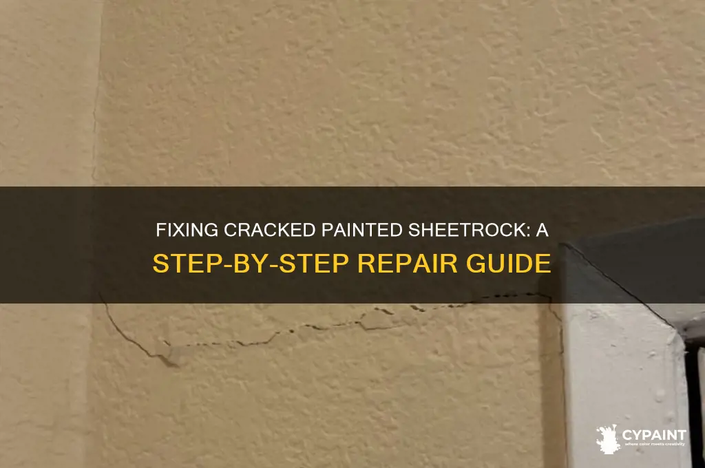 how to repair crack in painted sheetrock