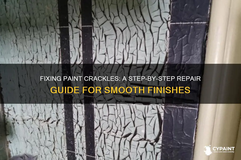 how to repair crackles on paint finishes