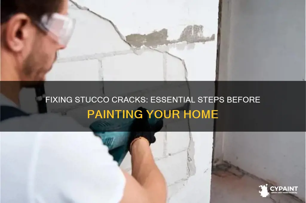 how to repair cracks in stucco before painting