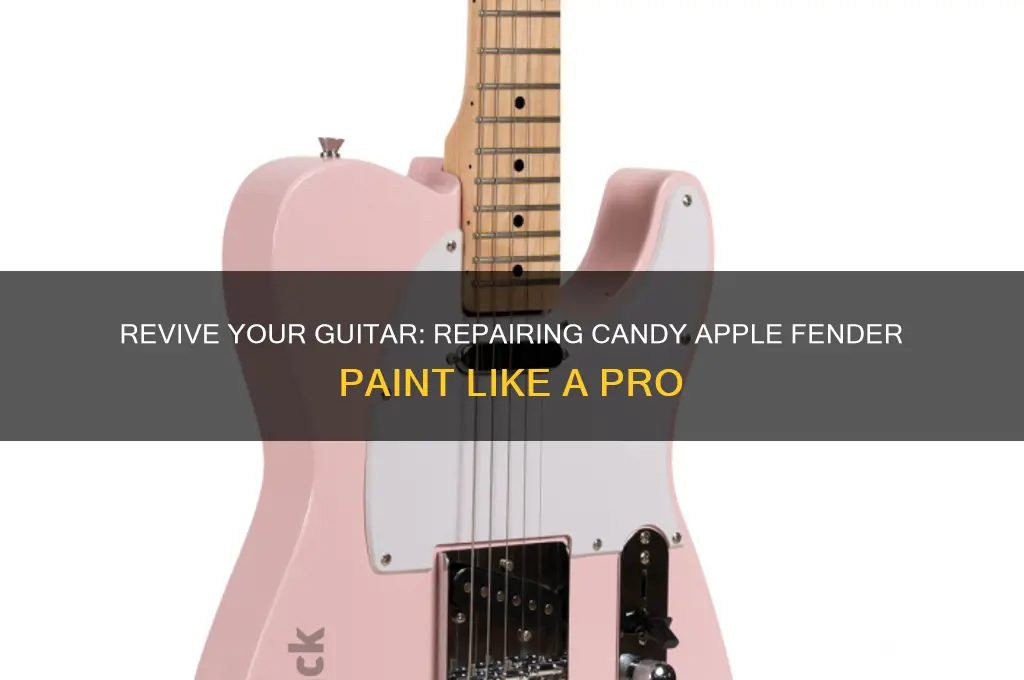 how to repair fender candy apple guitar paint