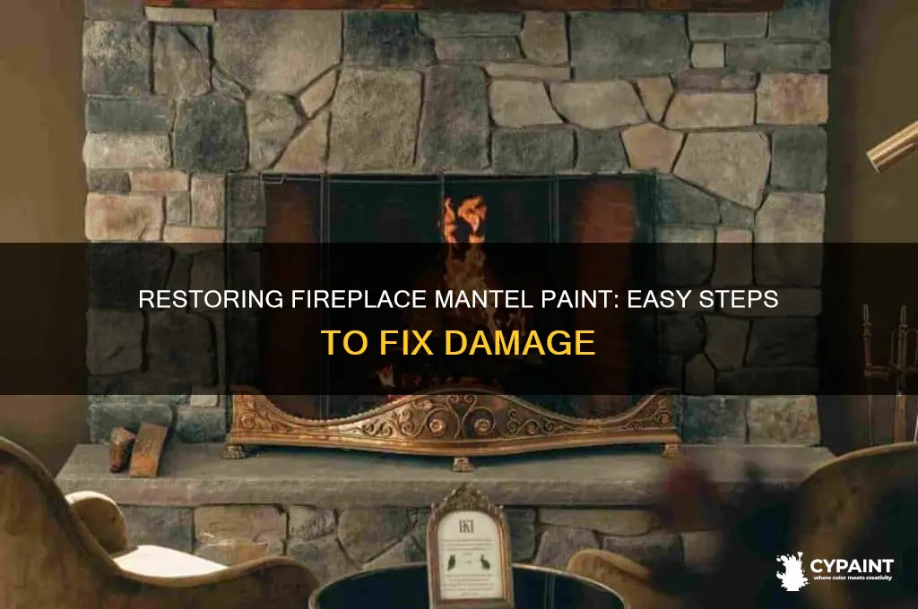 how to repair fire mantel paint damage