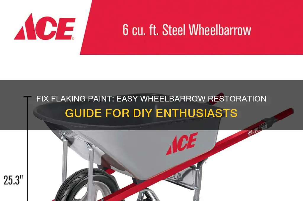 how to repair flaking paint on wheelbarrow
