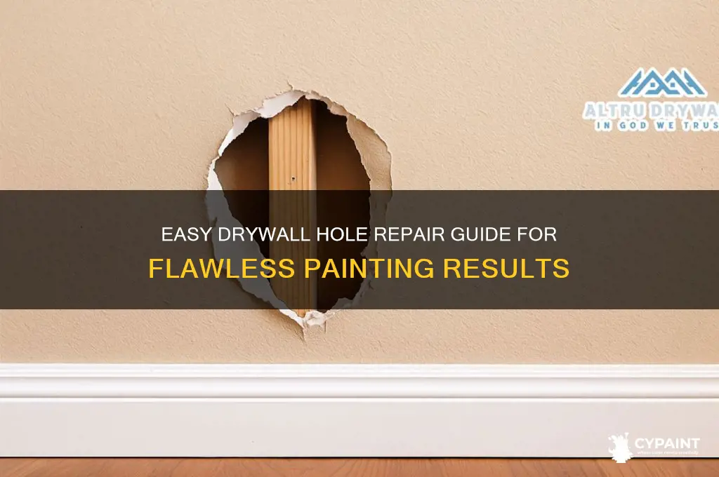 how to repair holes in drywall before painting
