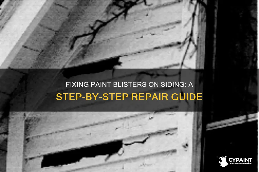 how to repair paint blisters on siding