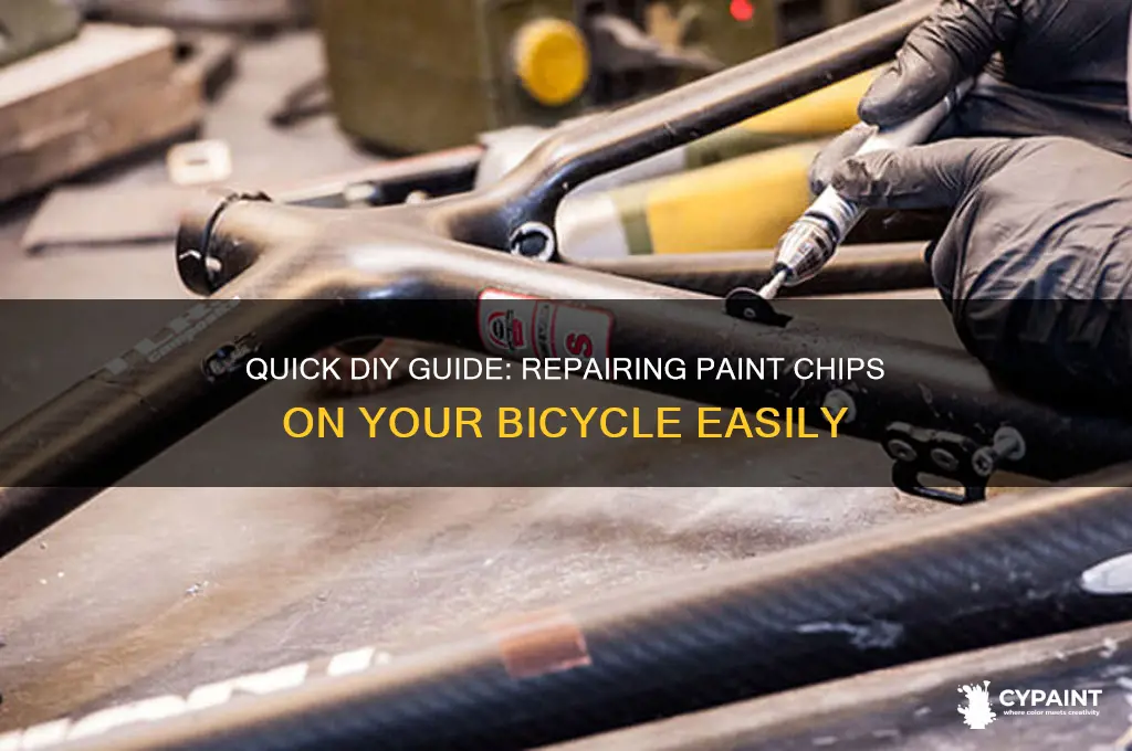 how to repair paint chips on bicycle
