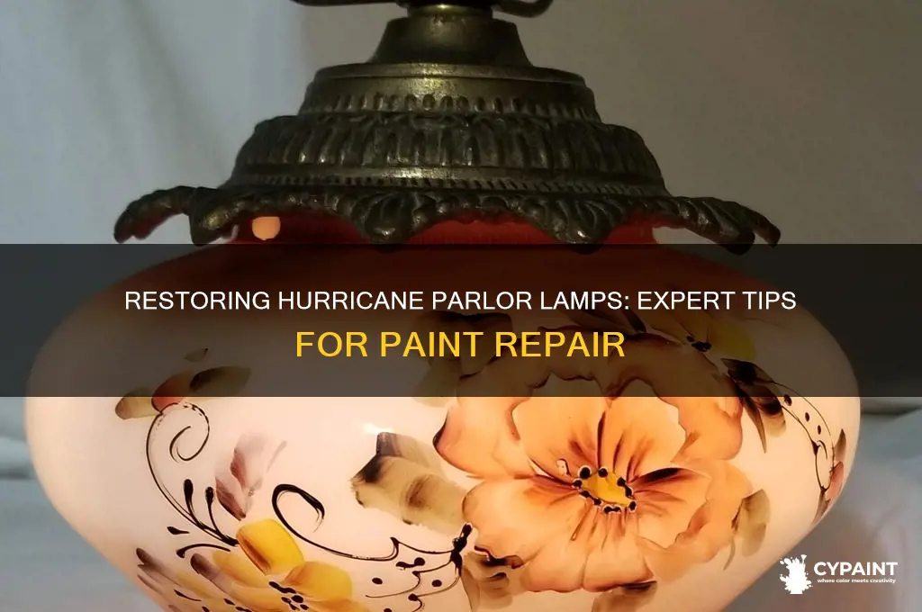 how to repair paint on hurricane parlor lamps
